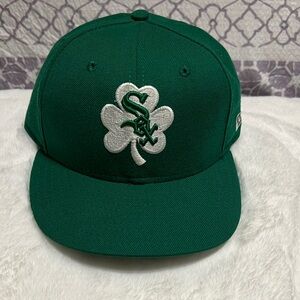 Green Chicago Sox Baseball Cap with Shamrock Logo